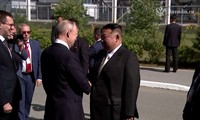 Tổng thống Nga đón Chủ tịch Triều Tiên tại trung tâm vũ trụ Vostochny