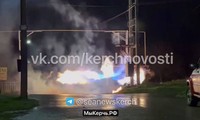 Cháy đường ống dẫn khí đốt ở phía đông Crimea