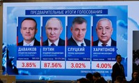 Kết quả sơ bộ bầu cử tổng thống Nga: Ông Putin dẫn đầu, bỏ xa đối thủ