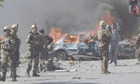 Hiện trường một vụ Taliban tấn công đẫm máu ở Afghanistan. Ảnh: DD News.