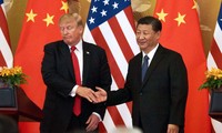 Tổng thống Mỹ Donald Trump và Chủ tịch Trung Quốc Tập Cận Bình tại một cuộc họp báo ở Bắc Kinh. Ảnh: TASS.