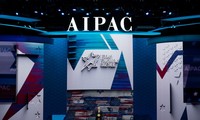 Phó tổng thống Mỹ Mike Pence phát biểu tại hội nghị AIPAC ngày 2/3 tại thủ đô Washington. Ảnh: AP.