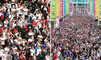 Hơn 40.000 fan chen chúc trên khán đài sân vận động Wembley ở London để xem trận đấu giữa Anh và Đức hôm 29/6. Ảnh: Getty.