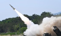 Tên lửa được phóng trong cuộc tập trận chung Mỹ-Hàn ngày 25/5/2022. Ảnh: Bộ Quốc phòng Hàn Quốc.