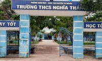 Trường THCS Nghĩa Thắng, nơi nghi xảy ra vụ việc 3 nam sinh lớp 8 xâm hại một nữ sinh lớp 6 .
