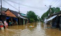 Ngập lụt một số nơi tại huyện Hoài Ân.
