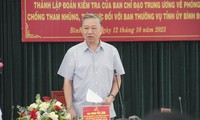 Ban Chỉ đạo trung ương về phòng, chống tham nhũng, tiêu cực kiểm tra tại Tỉnh ủy Bình Định