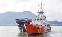 Tàu cá Bình Định chở 14 thuyền viên gặp nạn trên biển