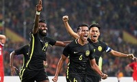 Niềm vui của các cầu thủ Malaysia.