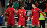 Cristiano Ronaldo và đồng đội ở ĐTQG Bồ Đào Nha.