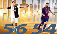 Ronaldo nhỉnh hơn Messi về số lần lập "hat-trick".