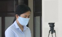 Bị cáo Huỳnh Ngọc Diễm nói lời sau cùng tại phiên toà. 