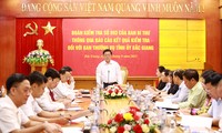 Đoàn kiểm tra của Ban Bí thư làm việc với Ban Thường vụ Tỉnh ủy Bắc Giang.
