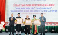 Bắc Giang hỗ trợ Nghệ nhân nhân dân và ưu tú trong lĩnh vực văn hóa phi vật thể.