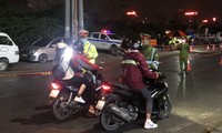 Công an thị xã Việt Yên tuần tra, kiểm soát giao thông.