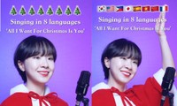 Cô gái hát &quot;All I Want For Christmas Is You&quot; bằng 8 ngôn ngữ, có cả tiếng Việt