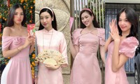 Bốn Hoa hậu Đỗ Mỹ Linh, Tiểu Vy, Đỗ Thị Hà và Thanh Thủy “đụng hàng” đầu năm