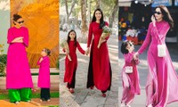 Con gái sao Việt diện áo dài đôi cùng mẹ: Ai được khen là &quot;Hoa hậu tương lai&quot;?
