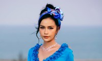 Hoa hậu Ngọc Châu gây tranh cãi vì có hành động khác lạ khi trình diễn thời trang