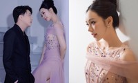 Quỳnh Kool xinh như công chúa bên B Trần nhưng lại lộ sơ suất trang phục khó hiểu