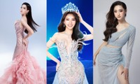 Trang phục dạ hội của các nàng hậu Việt thi Miss World thường có 3 màu sắc này