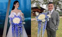 Vì sao vợ chồng Quang Hải - Chu Thanh Huyền lại có bó hoa cưới độc lạ đến thế?