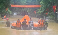 Mưa lớn khiến Thành phố Hà Giang chìm trong biển nước