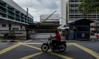 Bên ngoài Viện Pháp y Quốc gia của Bệnh viện Kuala Lumpur, nơi bảo quản thi thể ông Kim Jong Nam. Ảnh: AFP.