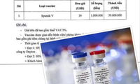 Bảng báo giá vắc-xin của Nga từ một Cty dược ở TPHCM ảnh: L.N 
