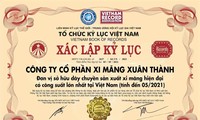 Xi Măng Xuân Thành nhận bằng xác lập kỷ lục Việt Nam
