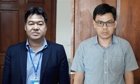 Bị can Nguyễn Hoài Giang (trái) và bị can Phạm Xuân Quang (phải). Ảnh: Cơ quan CSĐT.