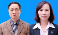 Bị can Phạm Văn Khuông và Triệu Thị Chính. Ảnh: Sở GD&ĐT Hà Giang