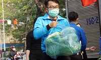 Đoàn viên thanh niên Hải Phòng giải cứu nông sản cho người dân huyện Tiên Lãng.