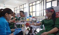 Tuổi trẻ Quân đội tham gia hiến máu cứu người