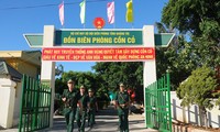 Cán bộ, chiến sĩ Đồn Biên phòng Cồn Cỏ triển khai đội hình tuần tra bảo vệ đảo. Ảnh: Nguyễn Minh