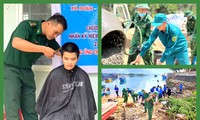 344 tổ ‘Tay kéo Biên phòng’ cắt tóc miễn phí cho học sinh và nhân dân