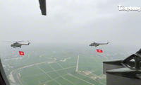 9 tổ bay trực thăng quân sự hợp luyện hướng tới kỷ niệm Chiến thắng Điện Biên Phủ