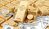 Giá vàng đồng loạt giảm, USD chờ động thái từ FED. Ảnh minh hoạ 