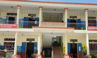 Trường mầm non Ninh Khang, nơi có 2 giáo viên bị tố bạo hành, bắt trẻ uống nước bồn cầu - Ảnh: Hoàng Long