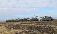 Ít nhất một đại đội xe tăng T-64BV đã tham dự cuộc tập trận của Quân đội Ukraine.