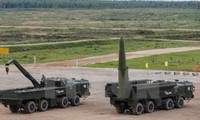 Tên lửa chiến thuật 'Iskander-M' của quân đội Nga trong cuộc diễn tập tại Kubinka, Nga, ngày 9/9. (Nguồn: EPA/TTXVN).