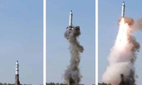 Ba giai đoạn tên lửa Triều Tiên rời bệ phóng ngày 21/5/2017. Nguồn: BBC.