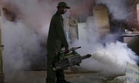 Một nhân viên đang phun thuốc muỗi tại Havana, Cuba năm 2016. Ảnh: CBC.ca