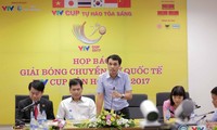 Họp báo giải bóng chuyền nữ quốc tế VTV Cup Tôn Hoa Sen 2017 tại Hà Nội sáng 4/7