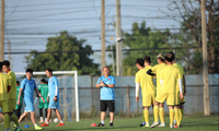 U23 Việt Nam đang tích cực tập luyện chuẩn bị cho VCK U23 châu Á 2020. Ảnh Đạt Đạt