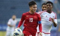 Quang Hải thi đấu tốt trong trận đấu của U23 Việt Nam với UAE hôm 10/1.