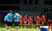 Đội tuyển Việt Nam đang tích cực chuẩn bị cho trận đấu với UAE ngày 15/6. (ảnh Hữu Phạm)