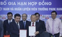 Thành công của bóng đá Việt Nam gắn với tên tuổi HLV Park Hang-seo được đánh giá là điểm cộng cho dàn lãnh đạo đương nhiệm ở đại hội 9. (ảnh Anh Đoàn)