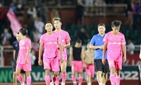 Sài Gòn FC từng nổi đình đám dưới thời HLV Vũ Tiến Thành giờ có nguy cơ rời giải hạng Nhất. (ảnh Anh Tú)