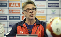 HLV Philippe Troussier cho rằng U22 Việt Nam có đội hình trẻ nhất các kỳ SEA Games. (ảnh Hữu Phạm)